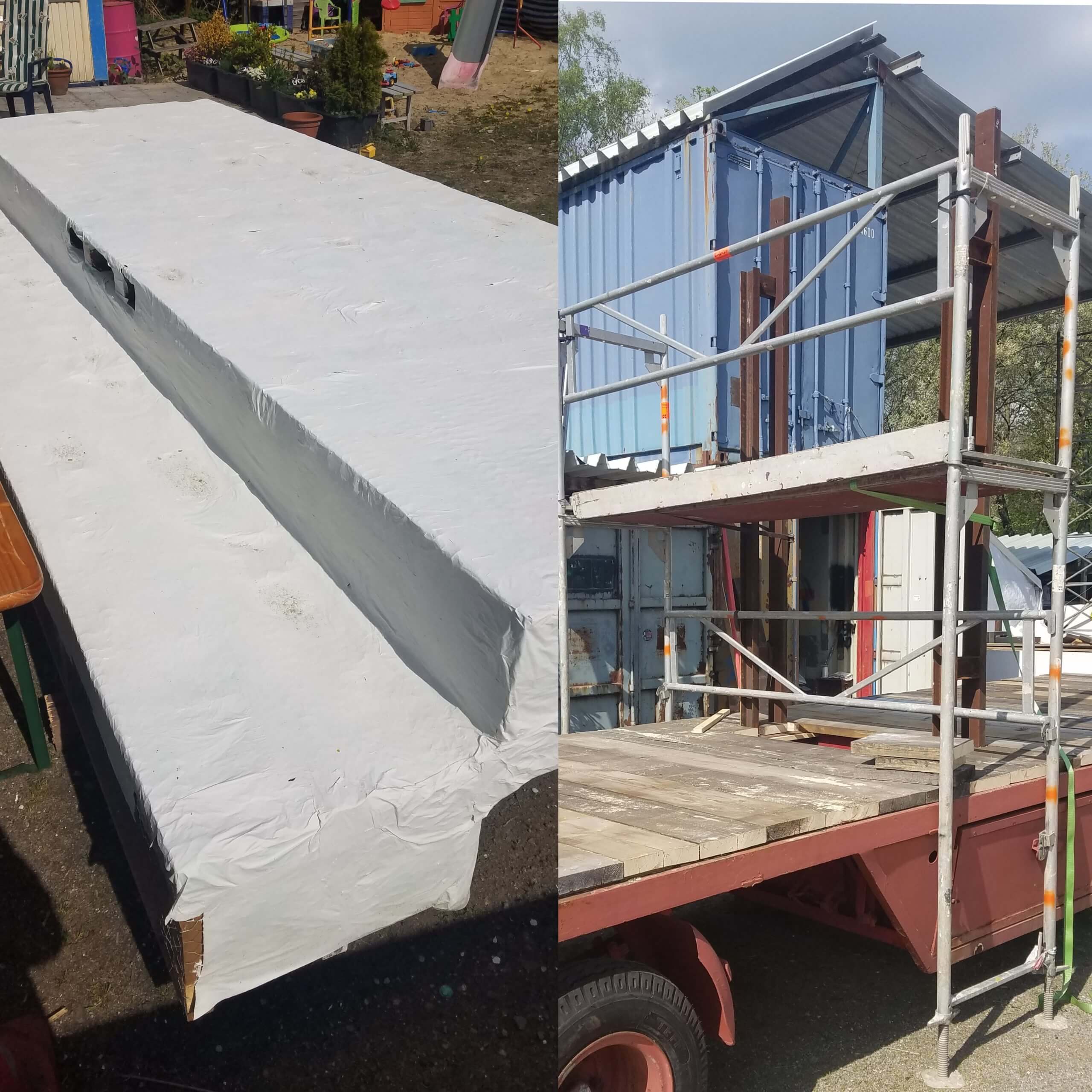 Das ist Bodo mit dem Bagger und der baggert noch!