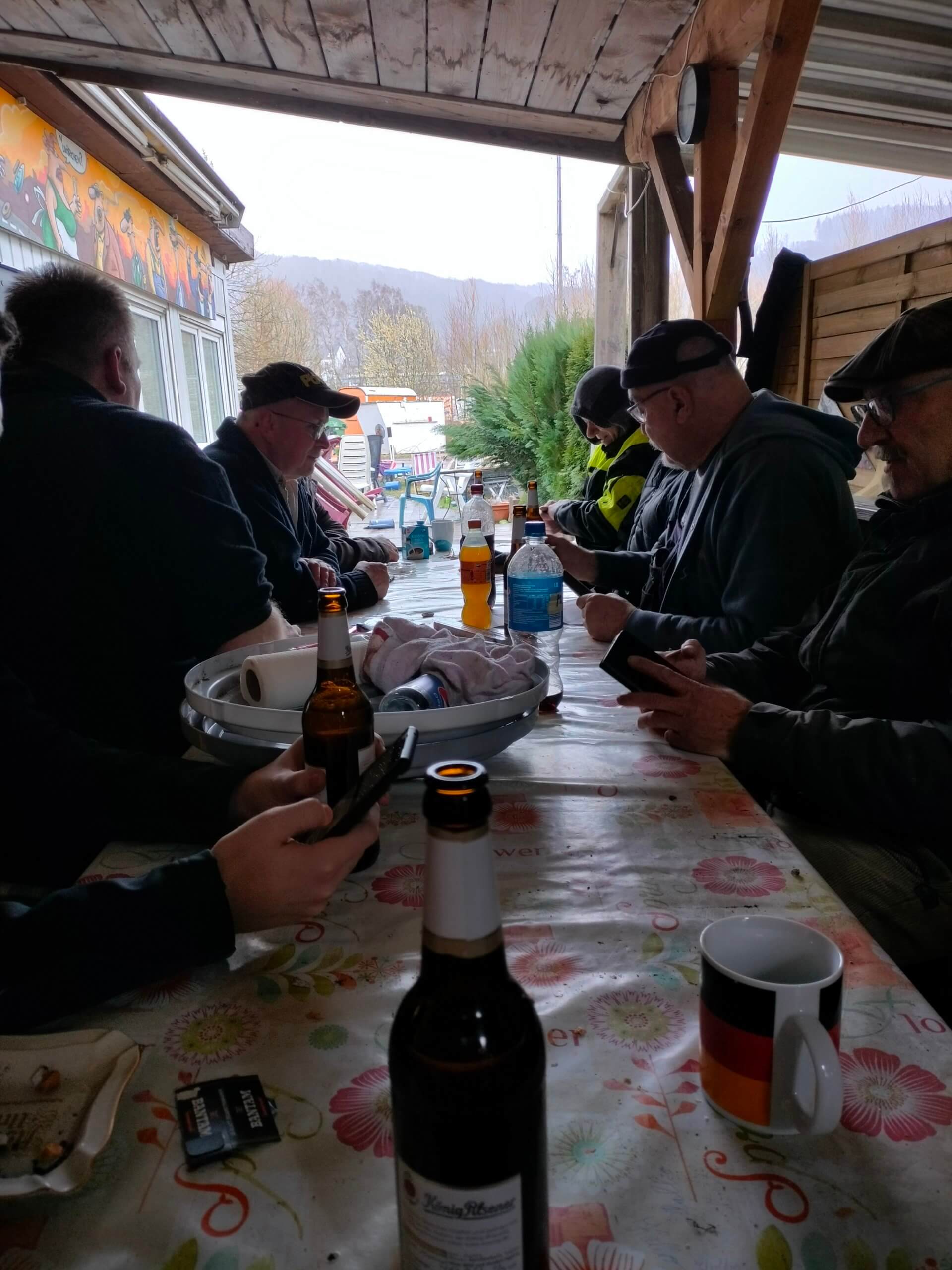 Witterungsbedingte Mittagspause