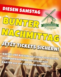 Bunter Nachmittag mit Kaffee & Kuchen