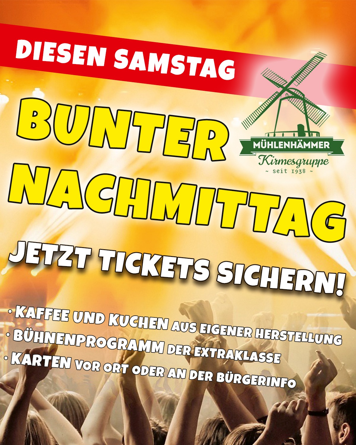 Bunter Nachmittag mit Kaffee & Kuchen